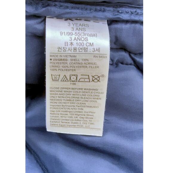 Baby Gap Navy Blue Quilted Jacket Coat  Preppy - Picture 6 of 9